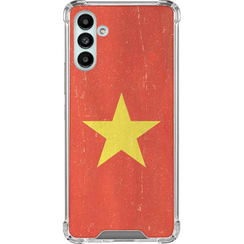 Vietnam Flag Distressed Galaxy A13 5G Clear Case